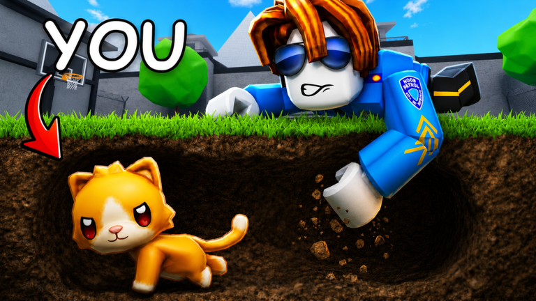 Official Pets VS Police media showing pets digging in an escape scene